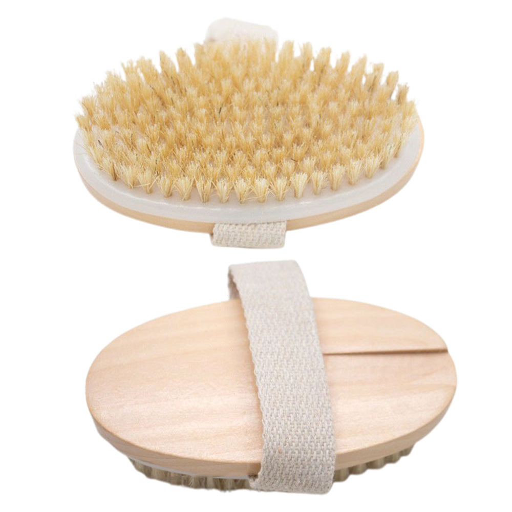 2 Pieces Long Handle Back Shower Brush with Detachable Hand Strap