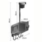 Adhesive Wall Mount Hair Dryer Holder with Phone Stand and Cord Organizer