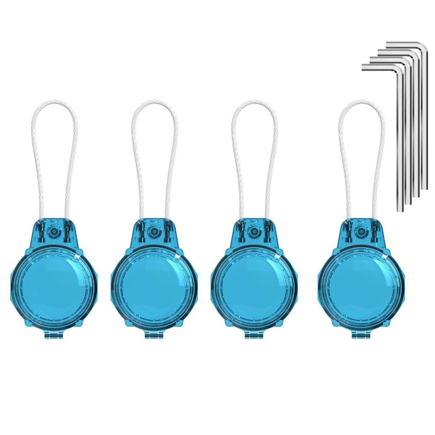 4Pcs Water-Resistant AirTag Key Lock Case Compatible with Apple AirTags