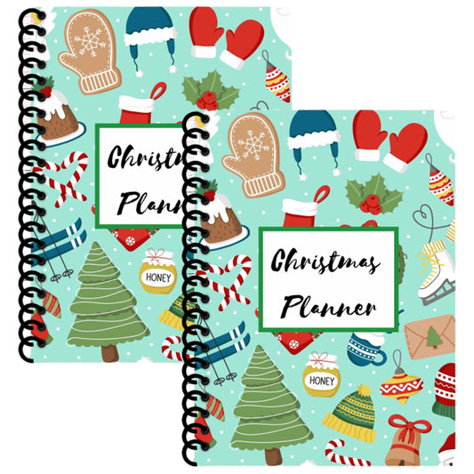 2Pcs Christmas Planner Holiday Season Organizer Notebook Simple Christmas to Do Planner