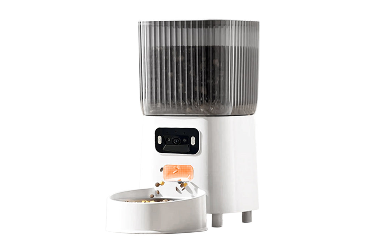 5L Automatic Pet Feeder with Camera and Dual Band WiFi White