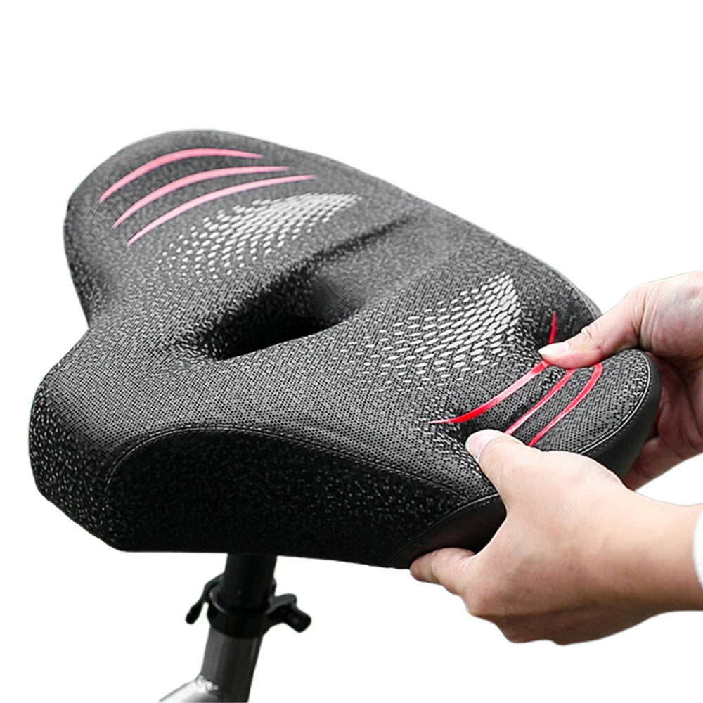 Comfortable Bike Saddle with Shock Absorption and Universal Adapter for Various Bikes