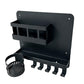 Hanging Metal Bedside Wall Shelf with Cup Holder Hooks Wall Organizer for Bedroom Bathroom Kitchen