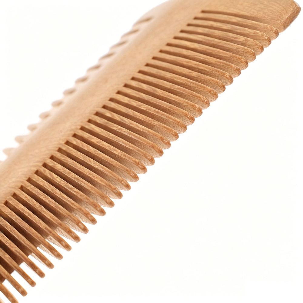 2PCS Double Sided Wooden Beard Comb for Beard Hair Portable Men Mustache Comb for Home Travel