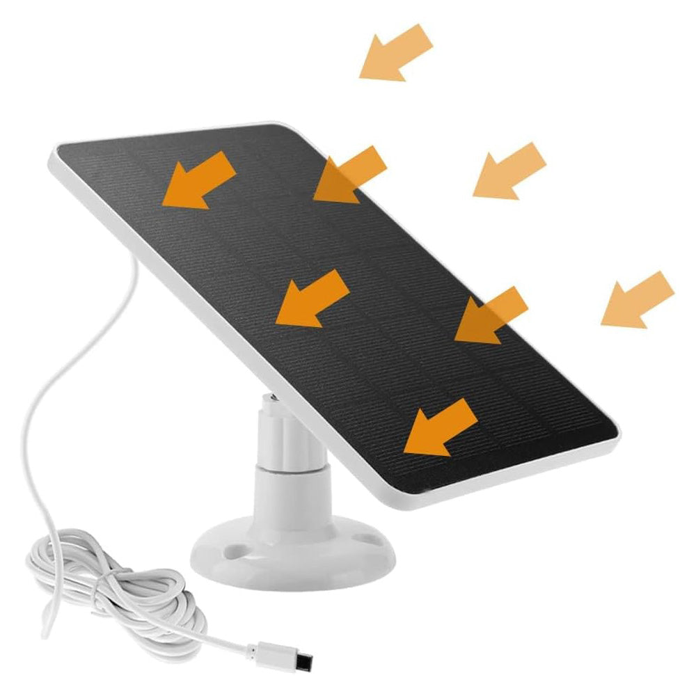 10W Solar Panel for Camera Security Lights with Adjustable Stand USB Charging Outdoor