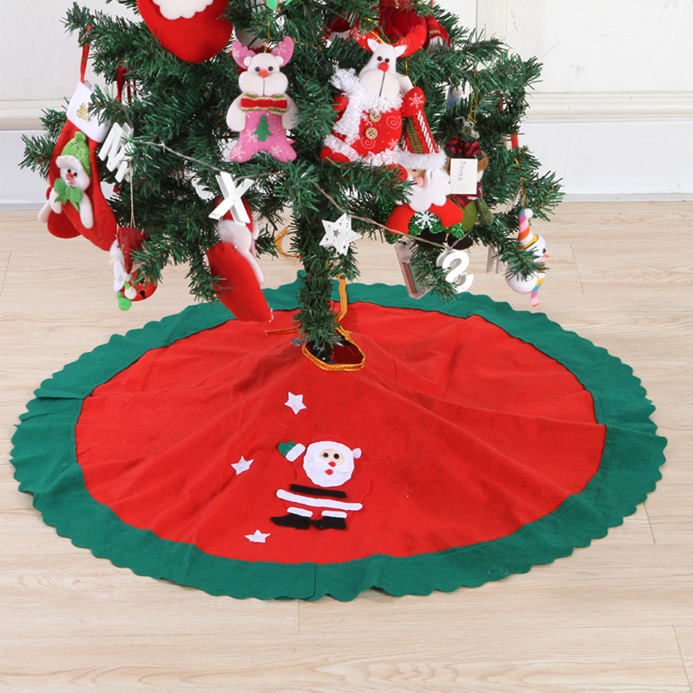 Christmas Tree Skirt Base Floor Mat Cover Xmas Party Home Decoration 90cm