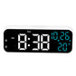 LED Digital Clock with Temperature Humidity Display for Bedroom