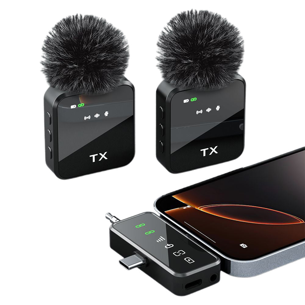 Lavalier Wireless Microphone Set Noise Reduction for Phone Vlog Live Stream