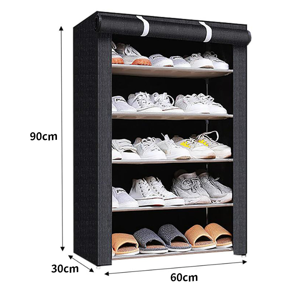6-Layer Portable Shoe Storage Rack Cabinet