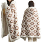 100cmx150cm Winter Jacquard Thickened Multi-Functional Blanket with Hood and Gloves