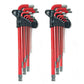 2X9Pcs Long Arm Ball End Hex Key Set with CRV Steel for Car and Motorcycle Repair