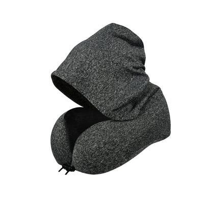 Hooded U Shaped Removable Travel Neck Pillow