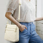 Genuine Leather Crossbody Shoulder Bag Multi-Compartment Water-resistant Handbag