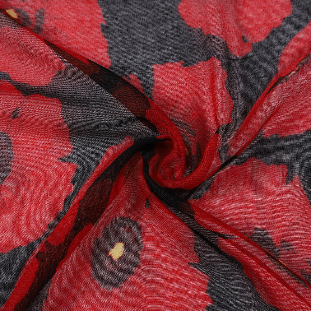 Vintage Floral Polyester Scarf Shawl for Travel and Sun Coverage