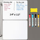 Dry Erase Board Sheet Set For Fridge Erasable Refrigerator White Board