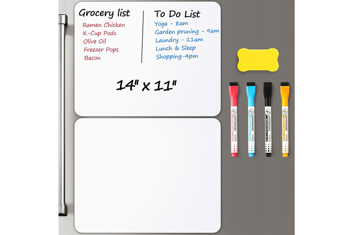 Dry Erase Board Sheet Set For Fridge Erasable Refrigerator White Board