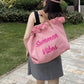 Women's Tassel Canvas Tote Bag