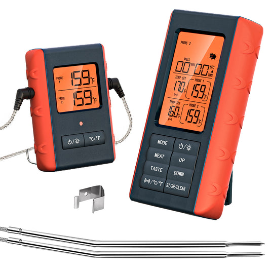 Wireless Digital Meat Thermometer with 2 Probes for Grilling and Smoking