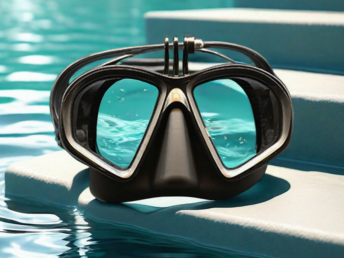 Swimming Goggles Diving Snorkeling Dive Glasses with GoPro Bracket