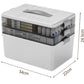 3 Tier Portable Medicine Storage Box Large Capacity Empty First Aid Cabinet for Home