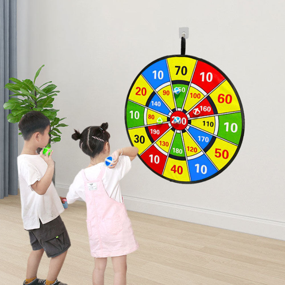 72CM Large Dart Board For Kids With 12 Sticky Balls Double-Sided Dart Board Game