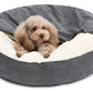 Small Dog Cat Bed with Hooded Blanket Cozy Dog Nest with Anti-Slip Bottom Machine Washable