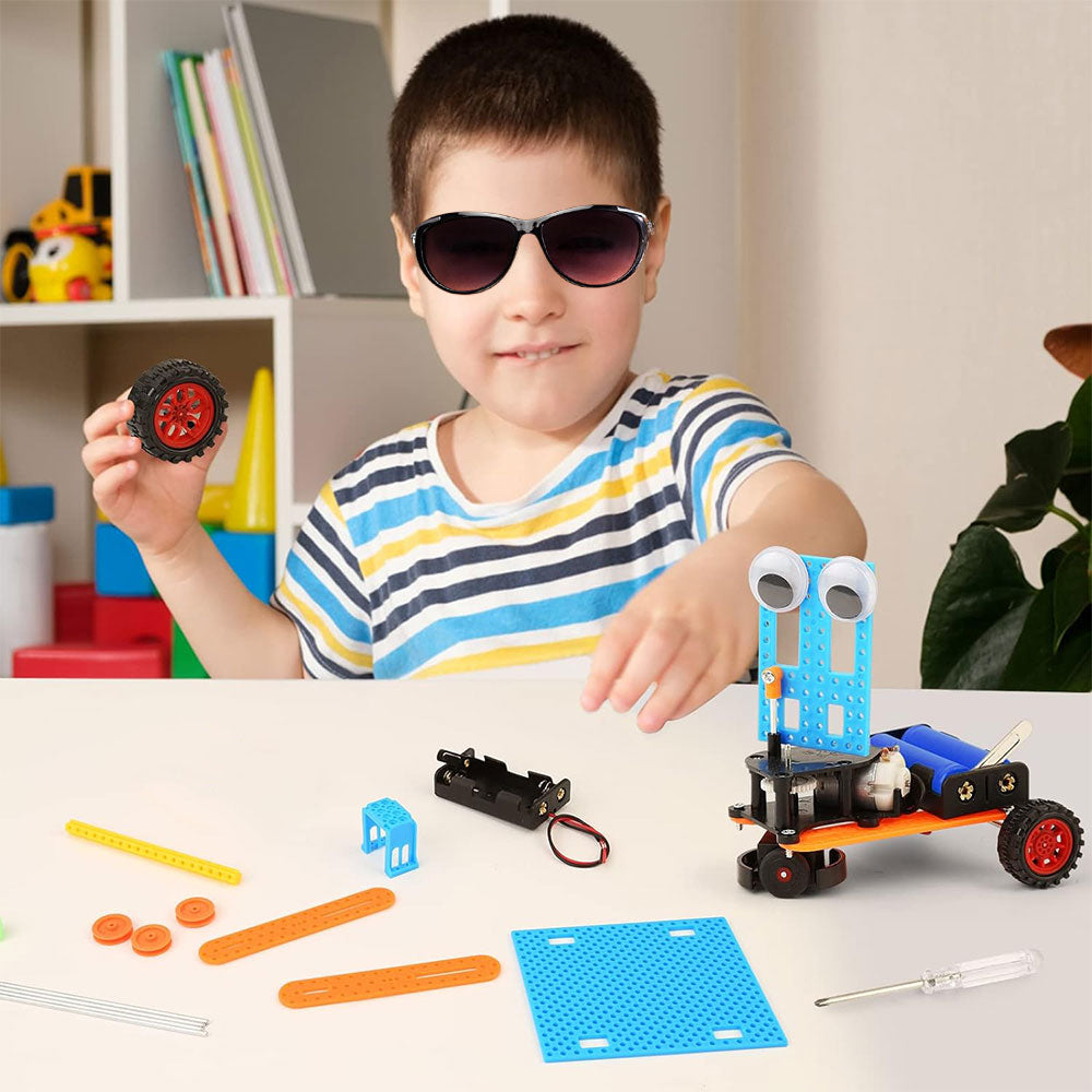 14Pcs STEM Robot Building Kits Engineering Electric Motor Kit for Learning & Fun