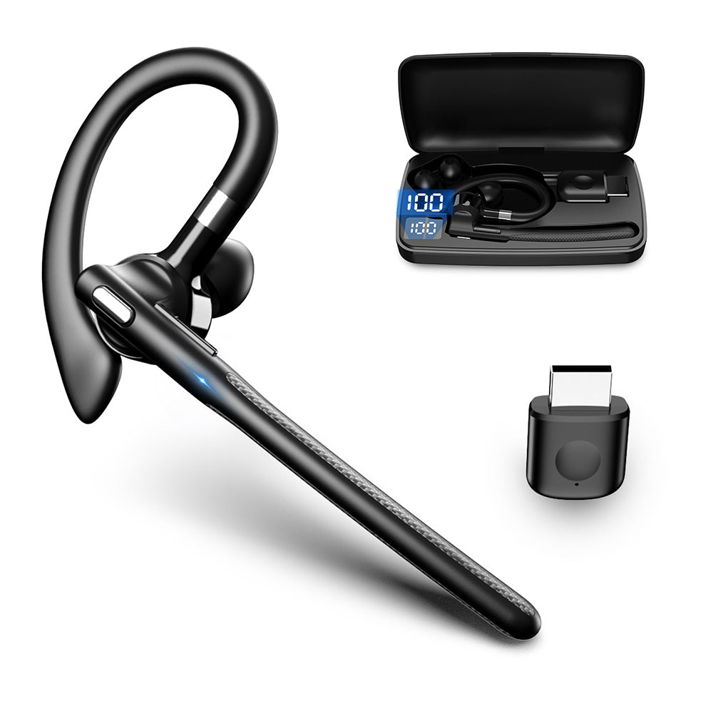Bluetooth Headset Wireless Ear Hook Driving Earpieces Office Earphone with Mic