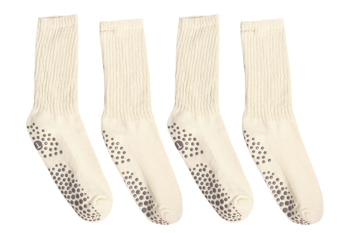 2 Pack Non-Slip Grip Socks for Yoga Pilates