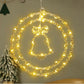 2Pcs Christmas LED Decoration Lights Battery Operated Double Ring LED String Christmas Decoration