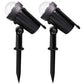 2Pcs LED Solar RGB Outdoor Projector Landscape Lamp