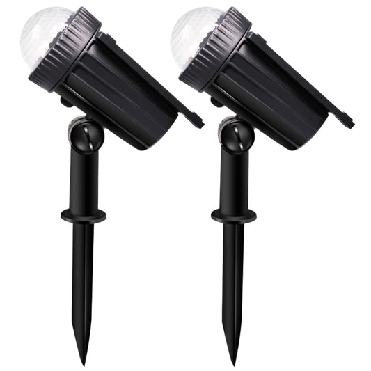 2Pcs LED Solar RGB Outdoor Projector Landscape Lamp
