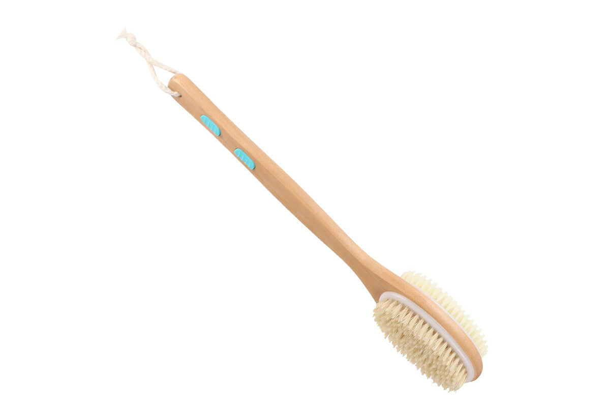 Dry Brushing Body Brush Back Scrubber for Shower Exfoliating Bath Bristle Brush