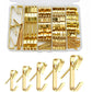 136 PCS Picture Hanging Kit for Artwork Mirror Metal Picture Hooks for Drywall Wooden Wall