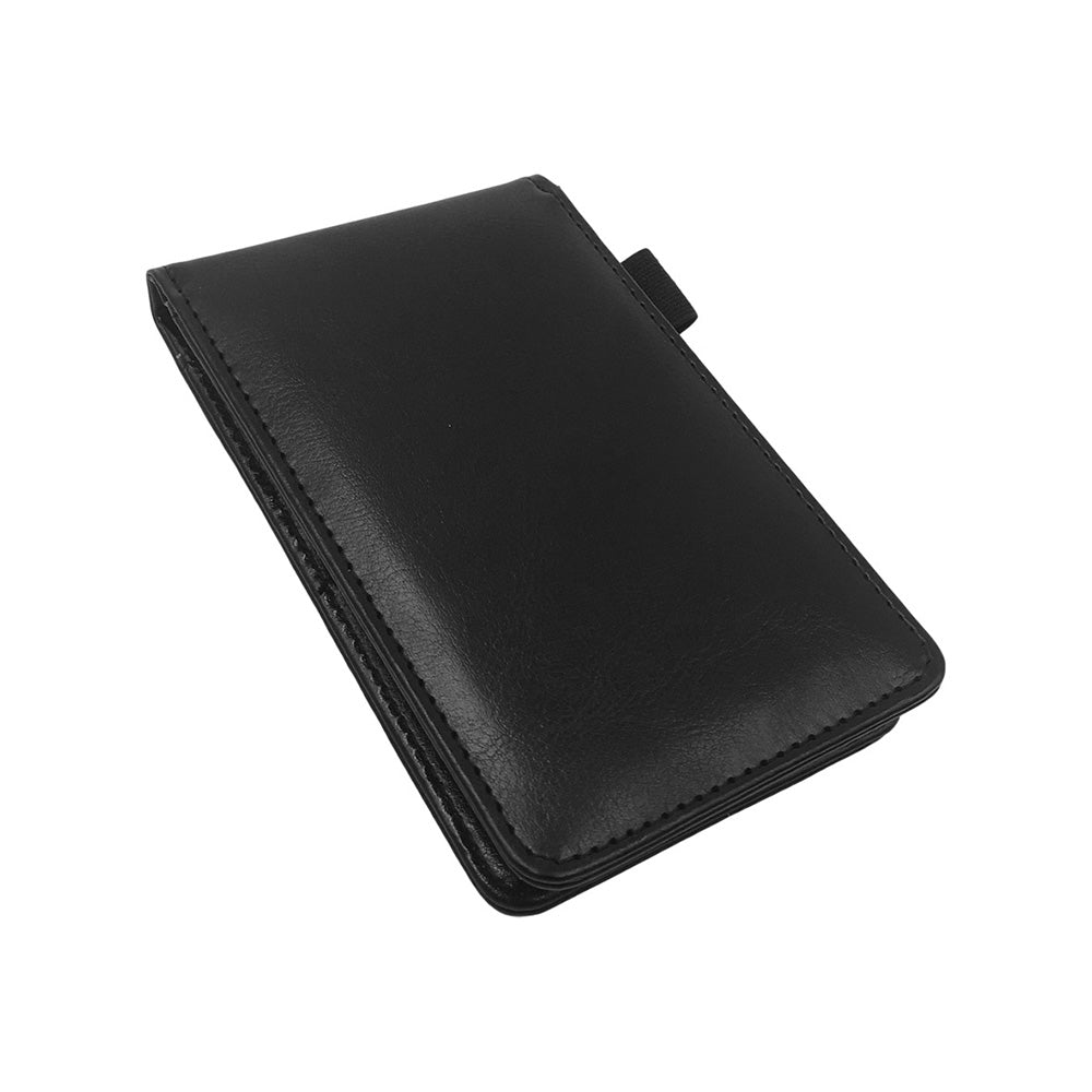 A7 Mini Pocket Notebook PU Leather Notepad with Pen Holder Card Slot