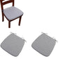 2Pcs Hoof-Shape Non-Slip Chair Cushion With Ties
