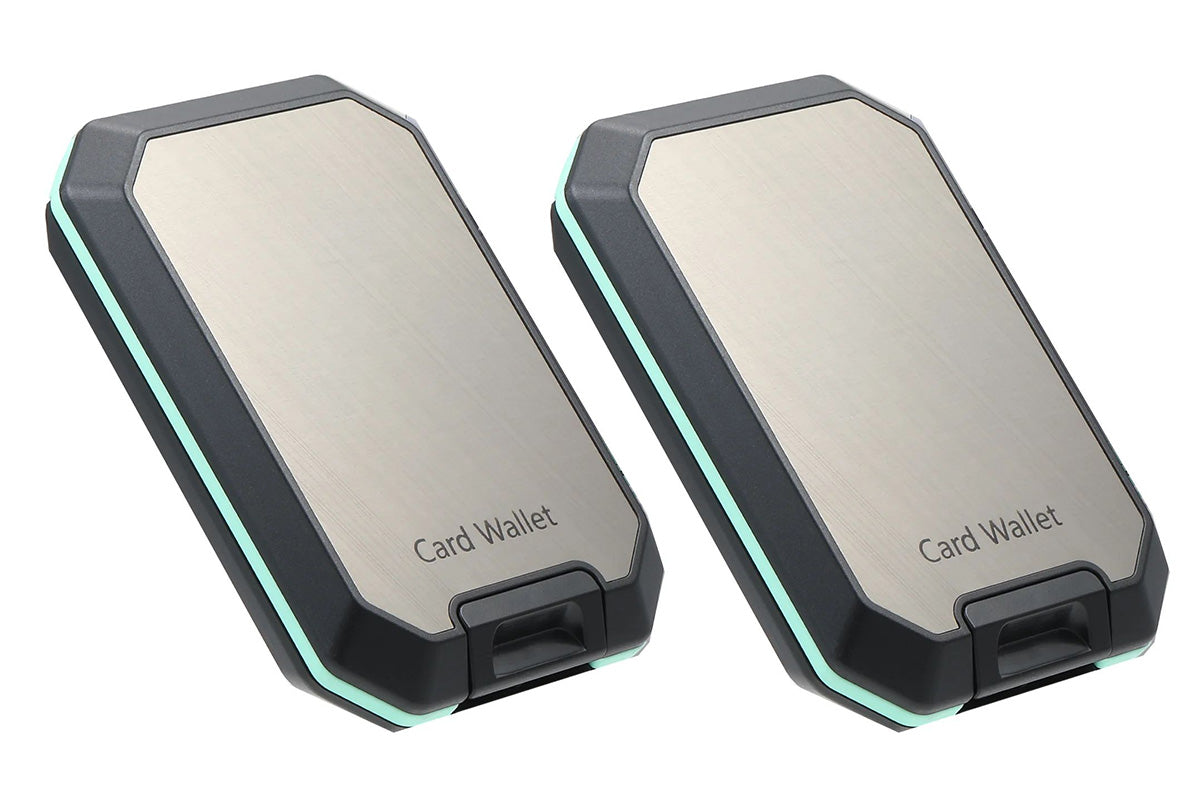 2Pcs RFID Blocking Card Wallet for 7 Cards Slim Metal Hard Shell Credit Cards Holder Card Protector