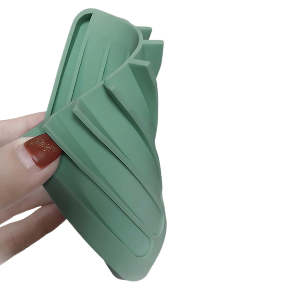 3Pcs Self Draining Soap Dishes Silicone Soap Saver Waterfall Drainer Soap Holder