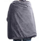 USB Heated Shawl Blanket Flannel Wrap with Detachable Heating Pad