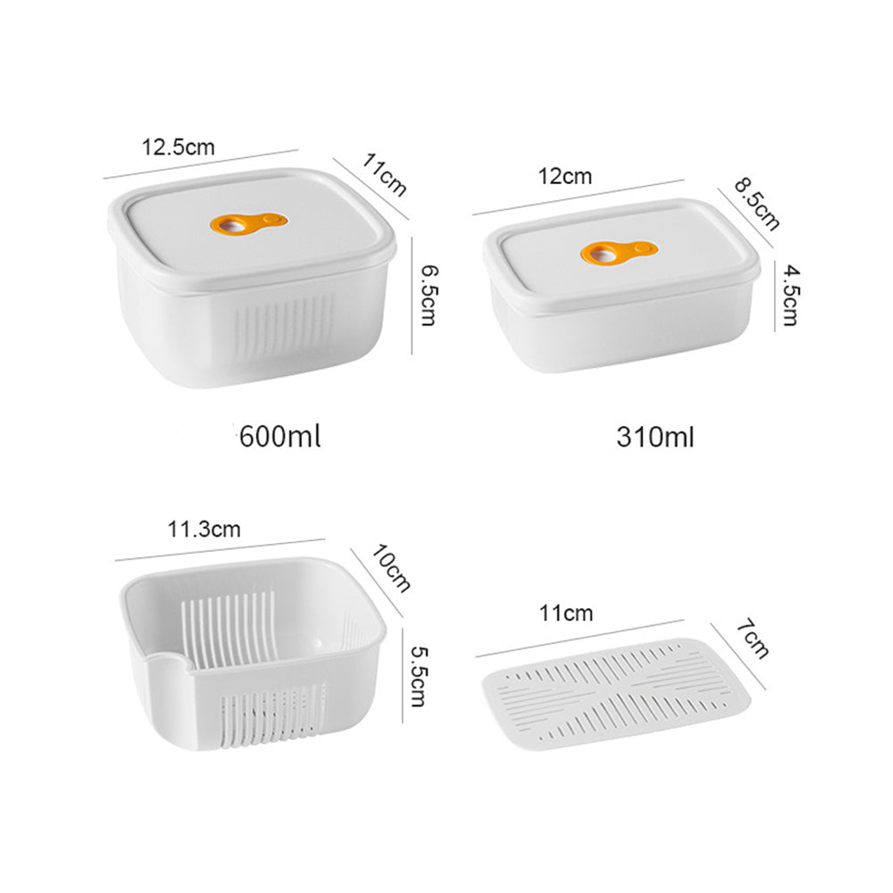Food Storage Drain Containers with Lids and Ventilation Holes