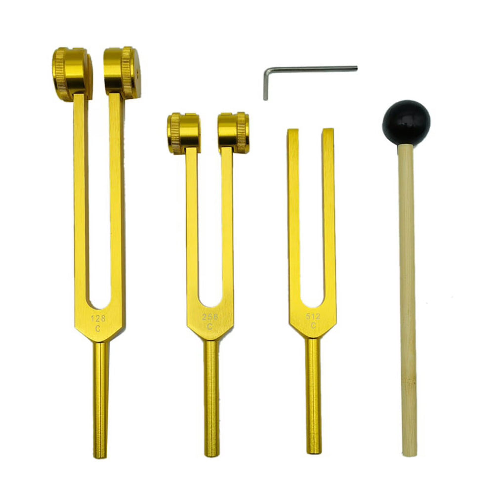 3Pcs Aluminum Tuning Forks Set 128Hz 256Hz 512Hz for Sound Healing Yoga Meditation