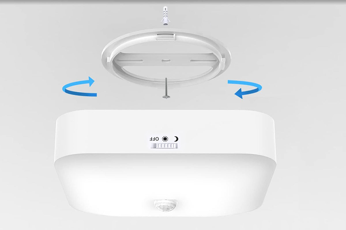 1Pc Rechargeable Motion Sensor Square Ceiling Light for Indoor Outdoor Use