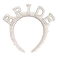 Bride Accessory Set with Veil Sash and Headband for Bachelorette Party Bridal Shower