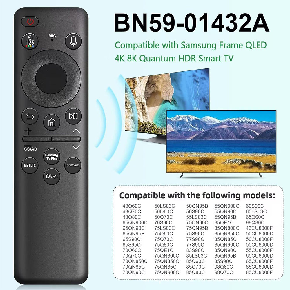 Solar Voice Remote Control Compatible with Samsung TV 2023 and 2024 Models