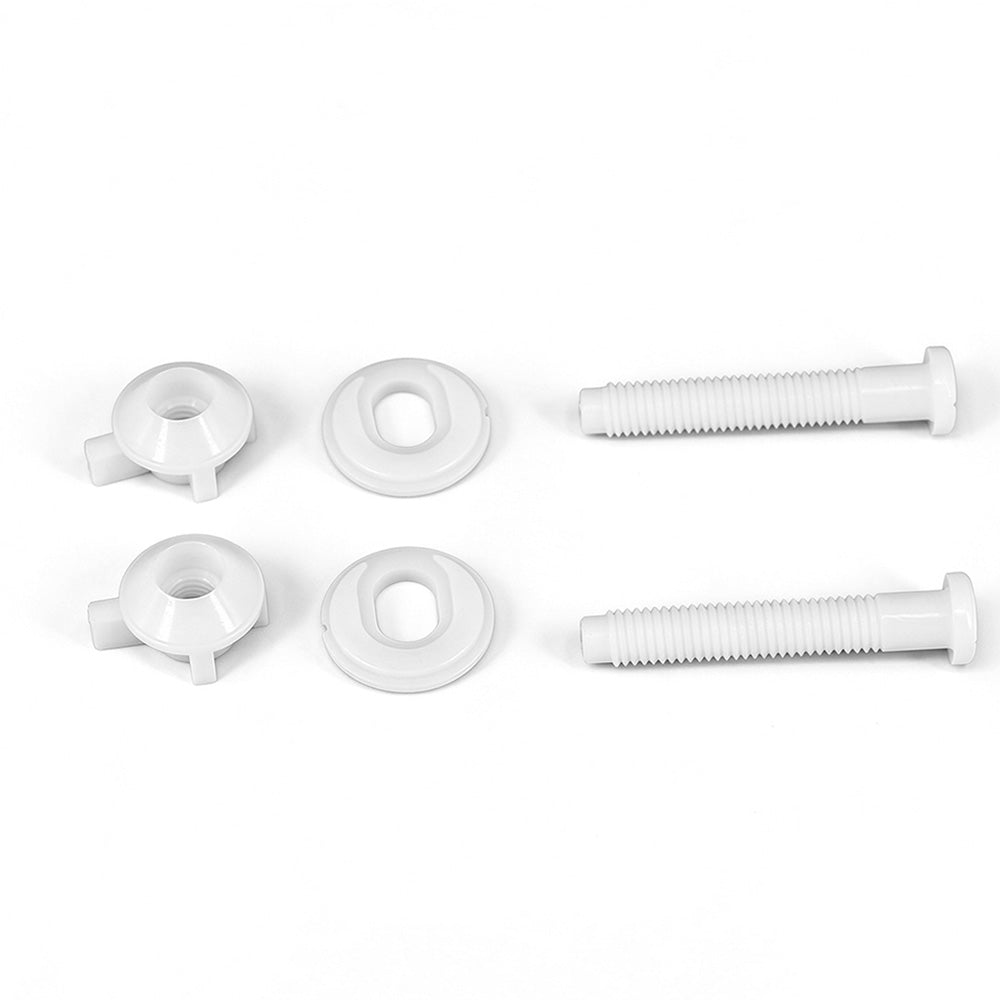 Plastic Toilet Seat Hinge Bolts Fixing Kit with Nuts and Washers Replacement