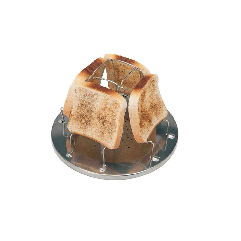 4 Slice Bread Tray Toaster Rack for Gas Stoves Cooker Outdoor BBQ