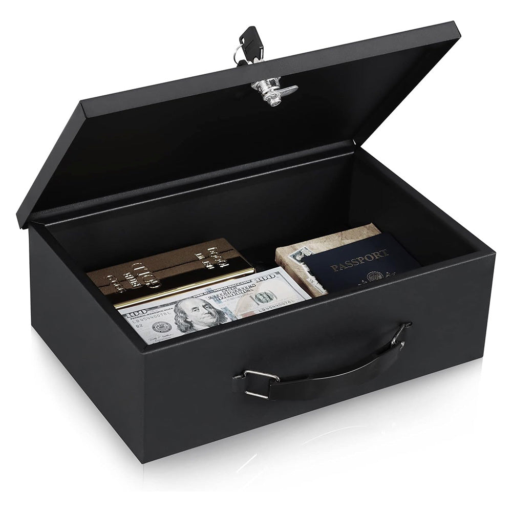 Key Lock Document Box with Two Keys and a Pad for Personal Items