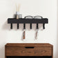 Wall Key Holder with Shelf Wooden Key Rack for Entryway Home