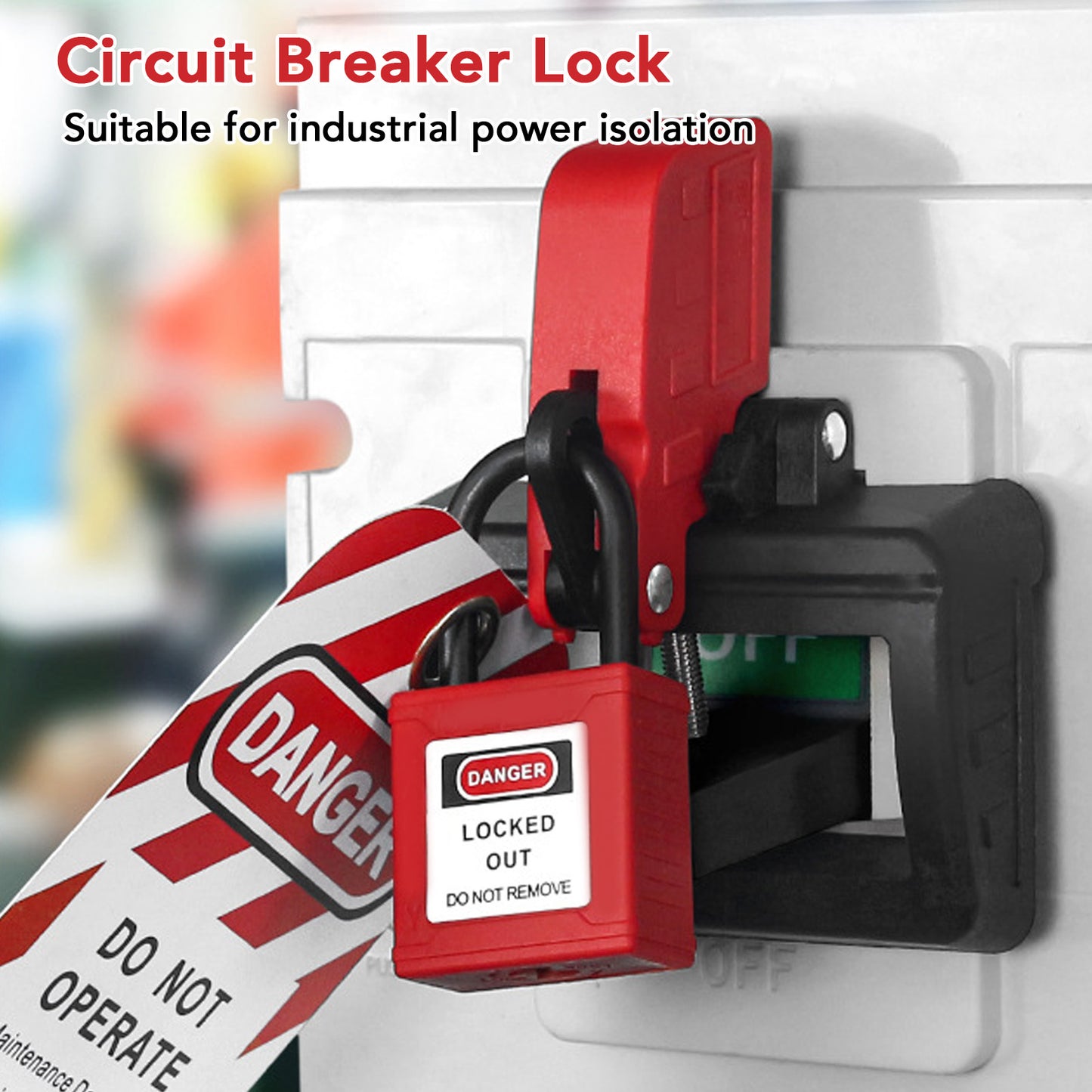 Circuit Breaker Lock Integrated Industrial Security Breaker Lock