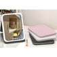Fold LED Dimmable Makeup Mirror with 3 Colors Adjustable Light